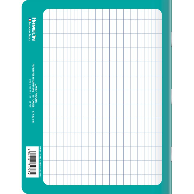 Cahier Ardoise Conquerant Classique Agrafe 170X220 48P 90G Seyes Aqua