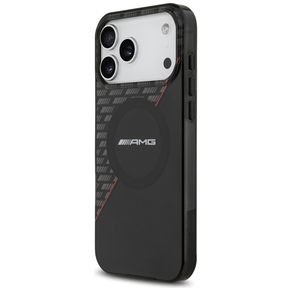 iPhone 17 Pro MagSafe Leder Hardcase Hülle Double Layer (AMHMP17L24HRDKR) - Schwarz