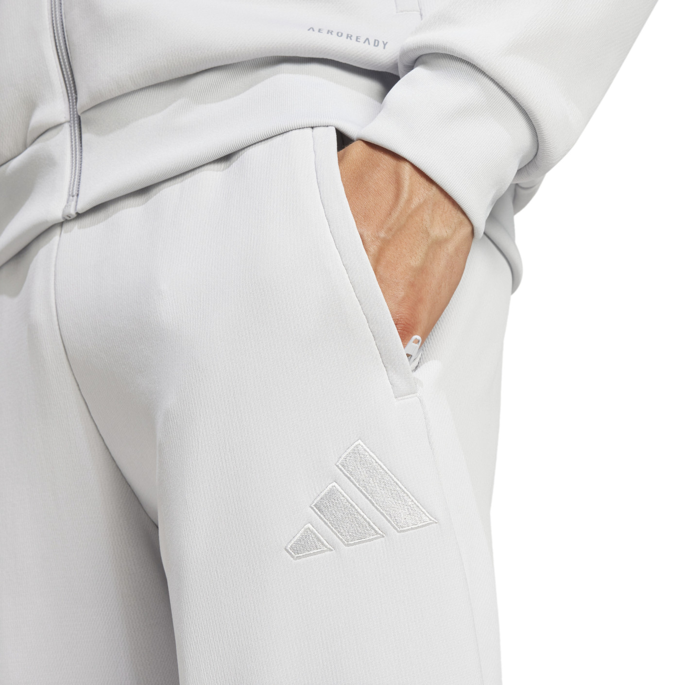 adidas Tiro 25 Casual Trainingspak Full-Zip Hooded Lichtgrijs Wit