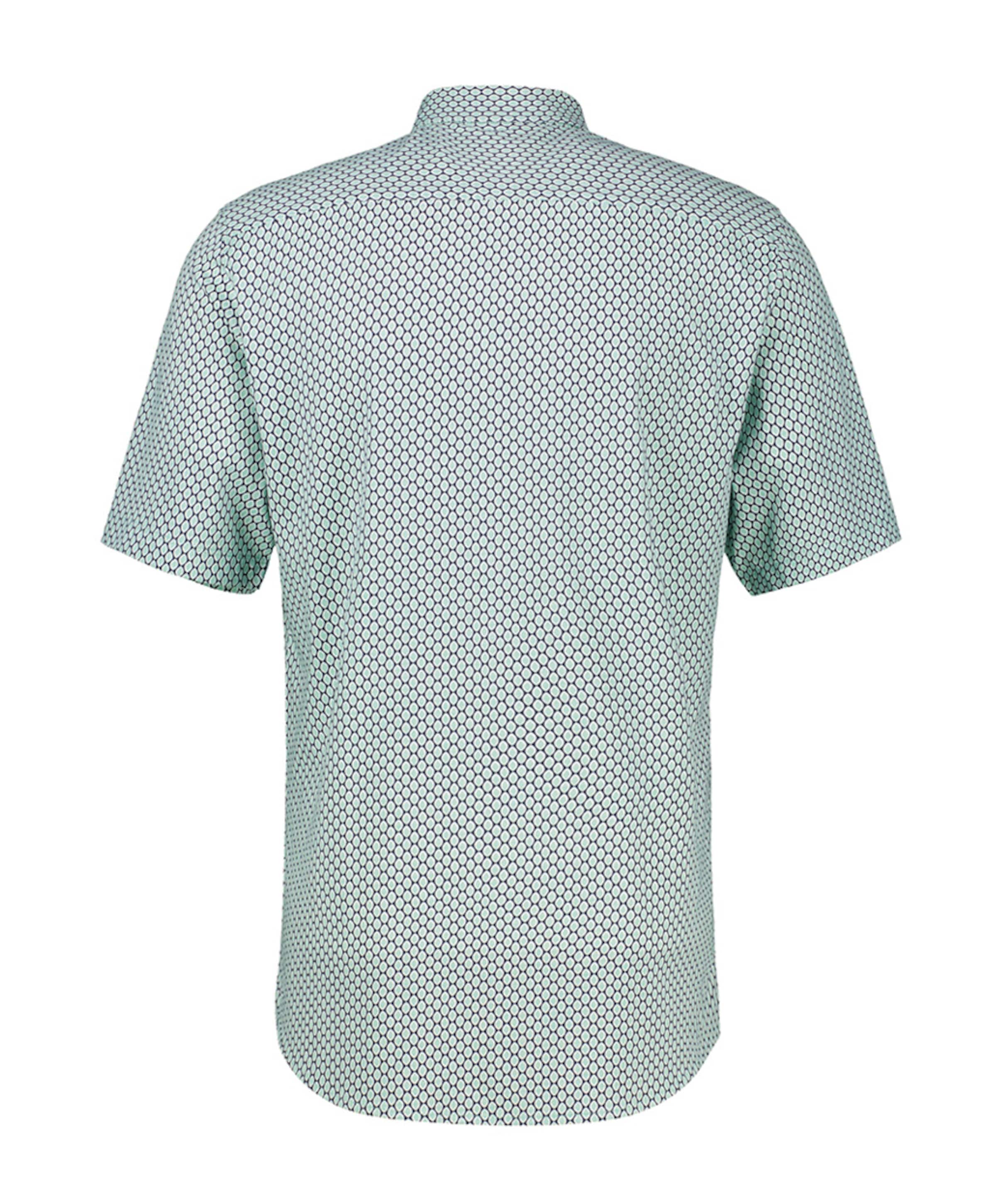 Lerros Heren overhemd korte mouw blauw