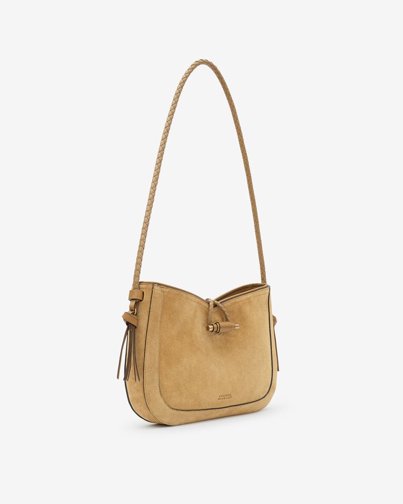 SAC BAGUETTE PORTÉ ÉPAULE EN CUIR VELOURS VIGO BAGUETTE