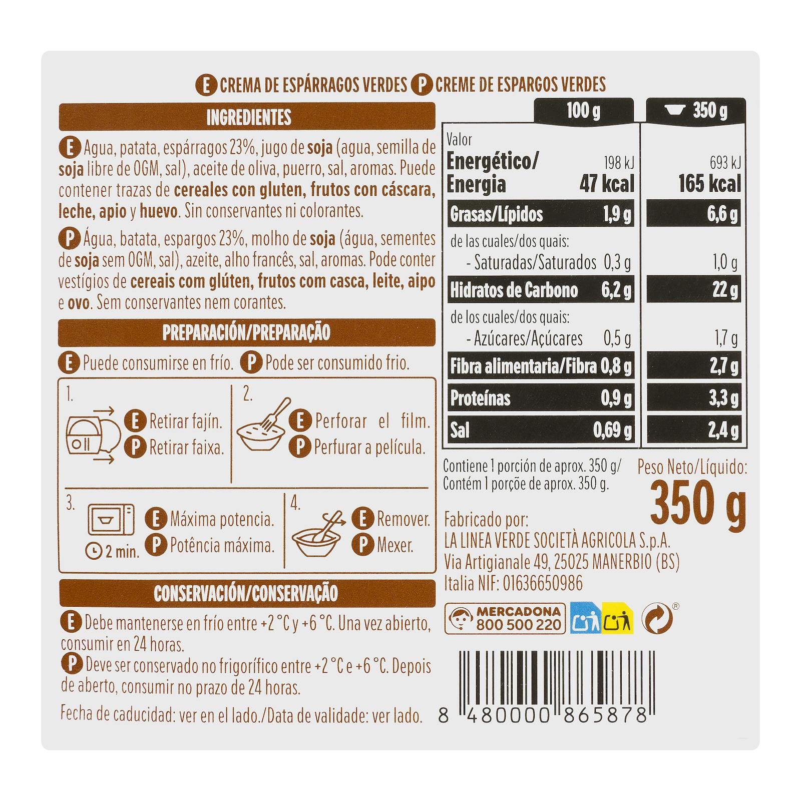 Crème d'asperges Hacendado