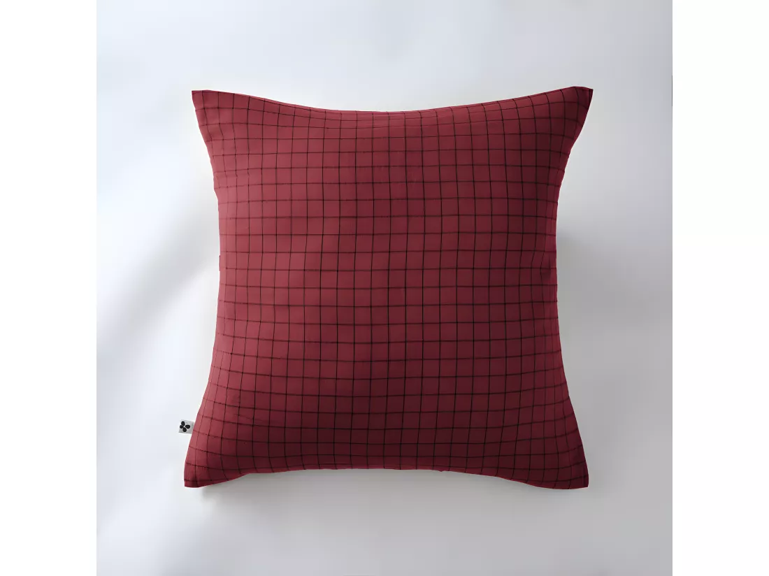 Taie d'oreiller Tissé-teint petits carreaux Déco 
