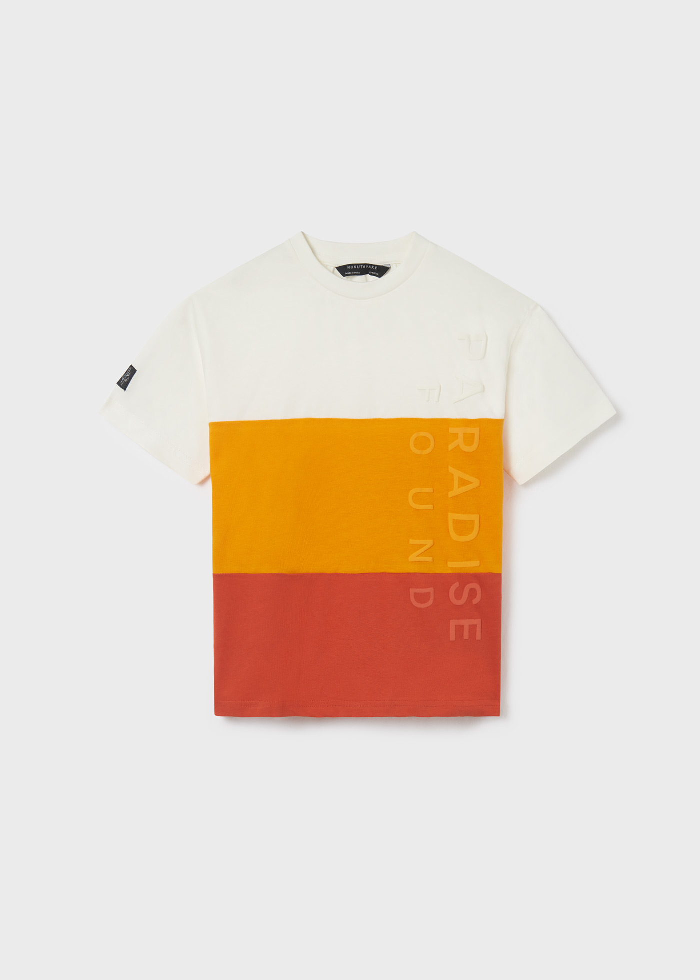 Camiseta infantil masculina estampada em algodão sustentável