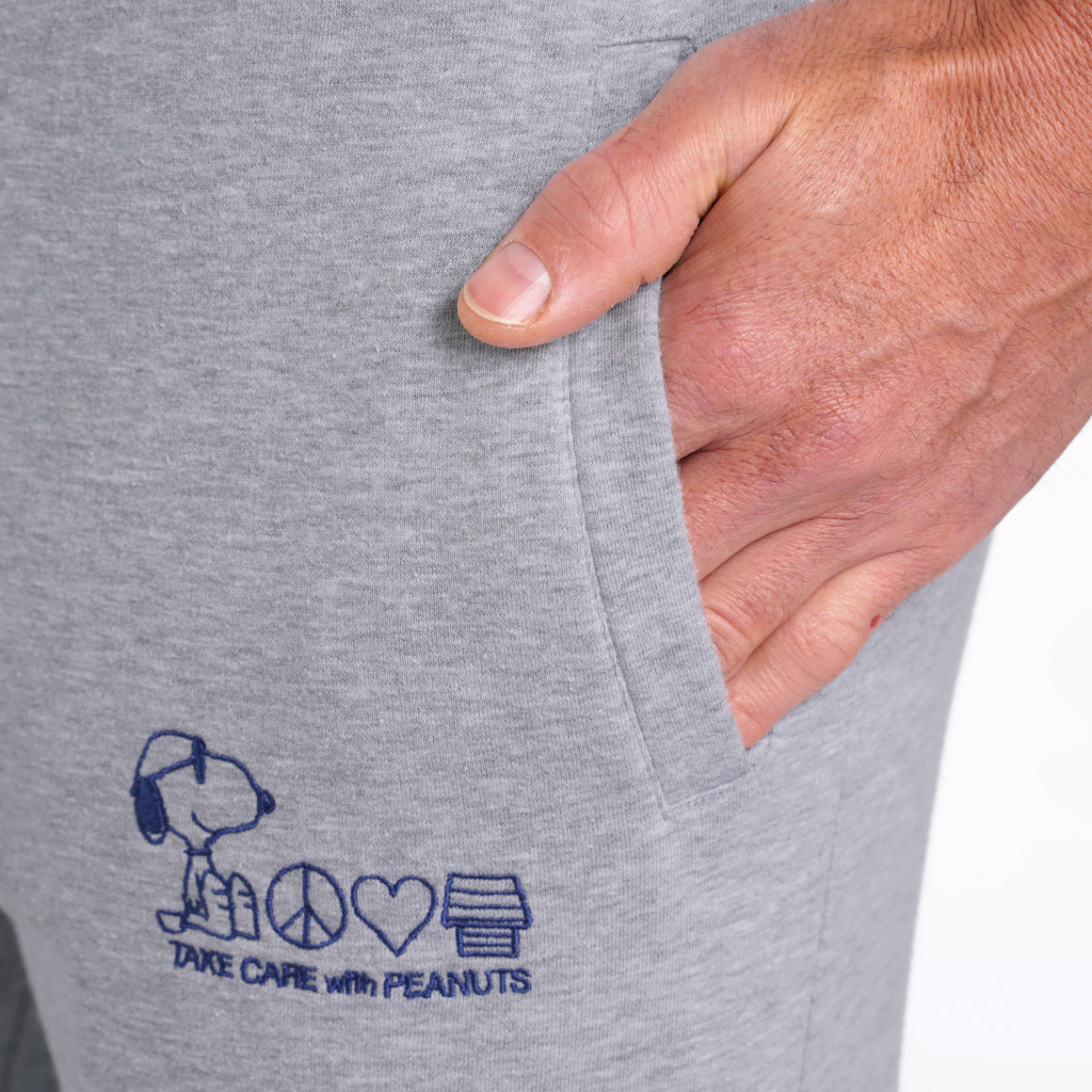 Jonas Nielsen Peanuts Jogginghose mit Stickerei hellgrau