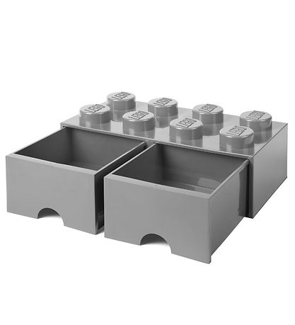 LEGO® Storage Aufbewahrungsschublade - 8 Knäufe - 50x25x18 - Gra