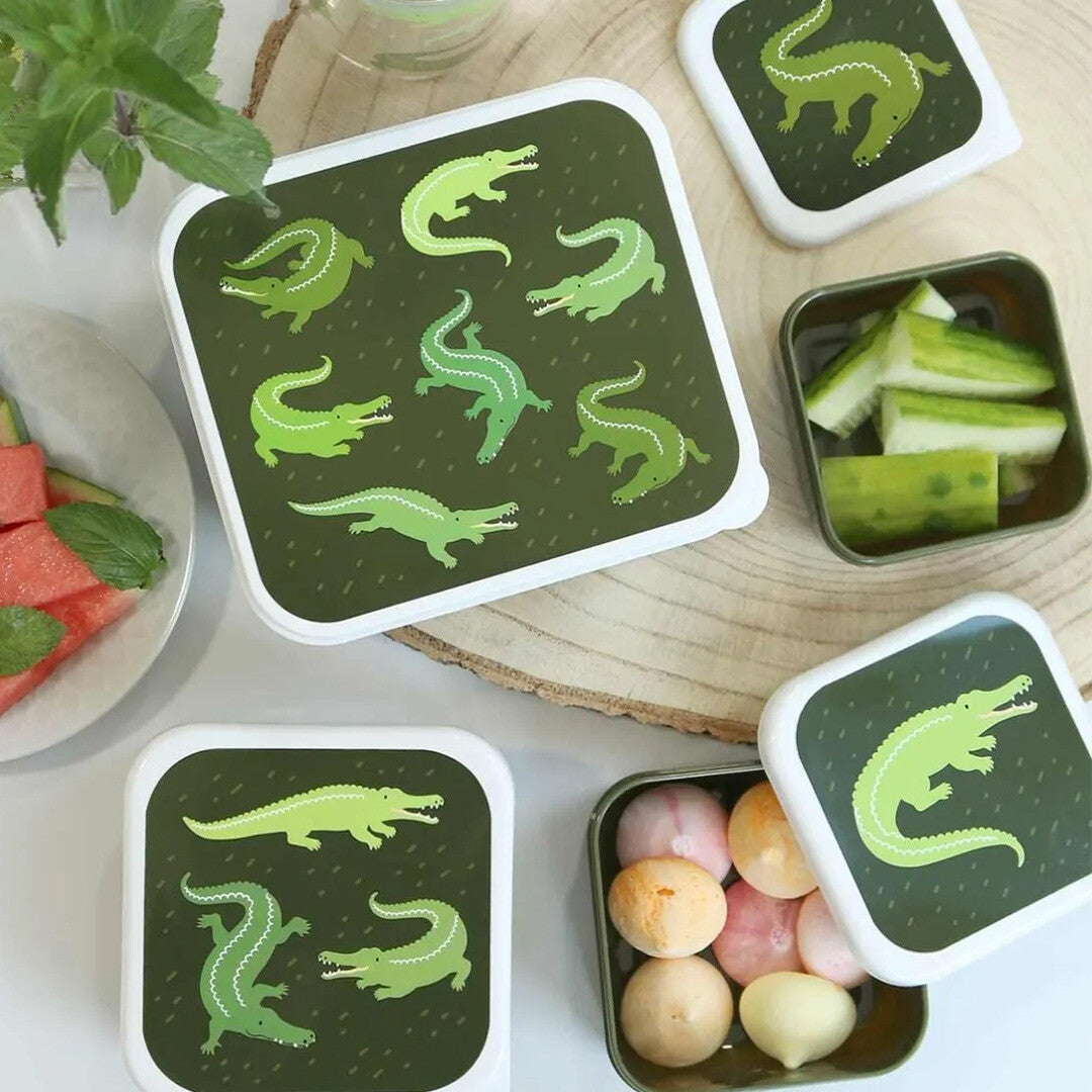 A little lovely company lunchbox set - krokodillen