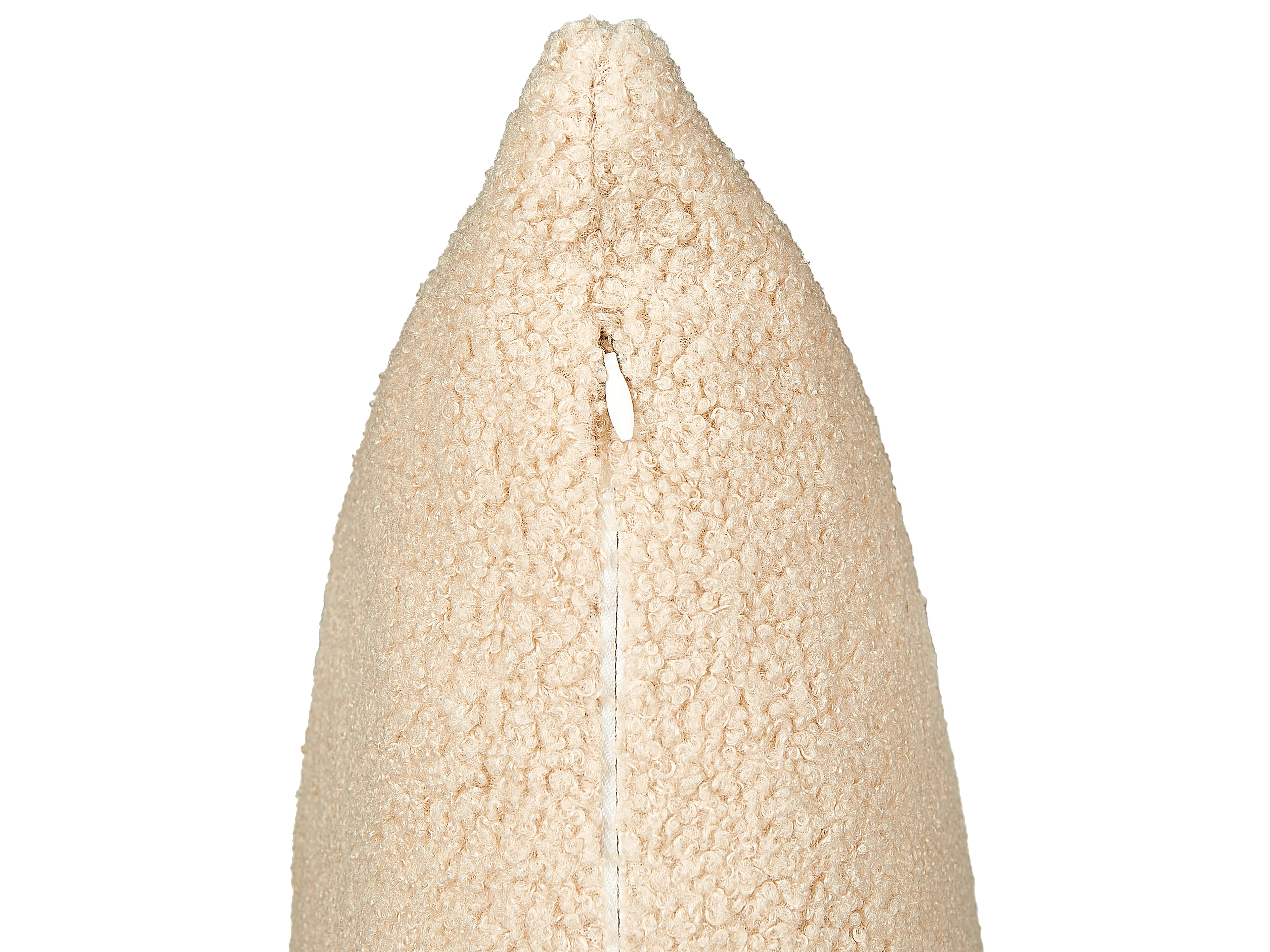 Set van 2 sierkussens LEUZEA Bouclé 60 x 60 cm Zandbeige effen