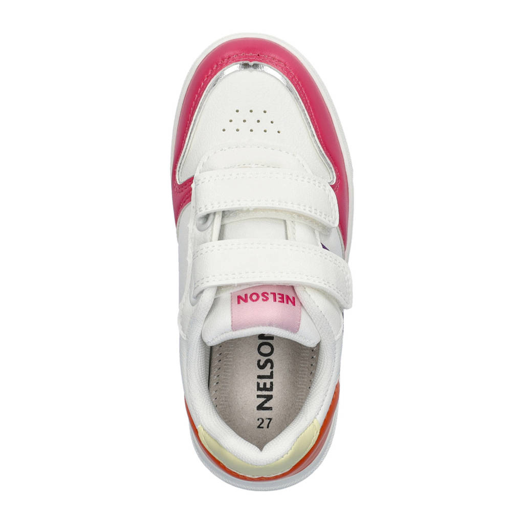 Nelson Kids sneakers wit/oranje/roze