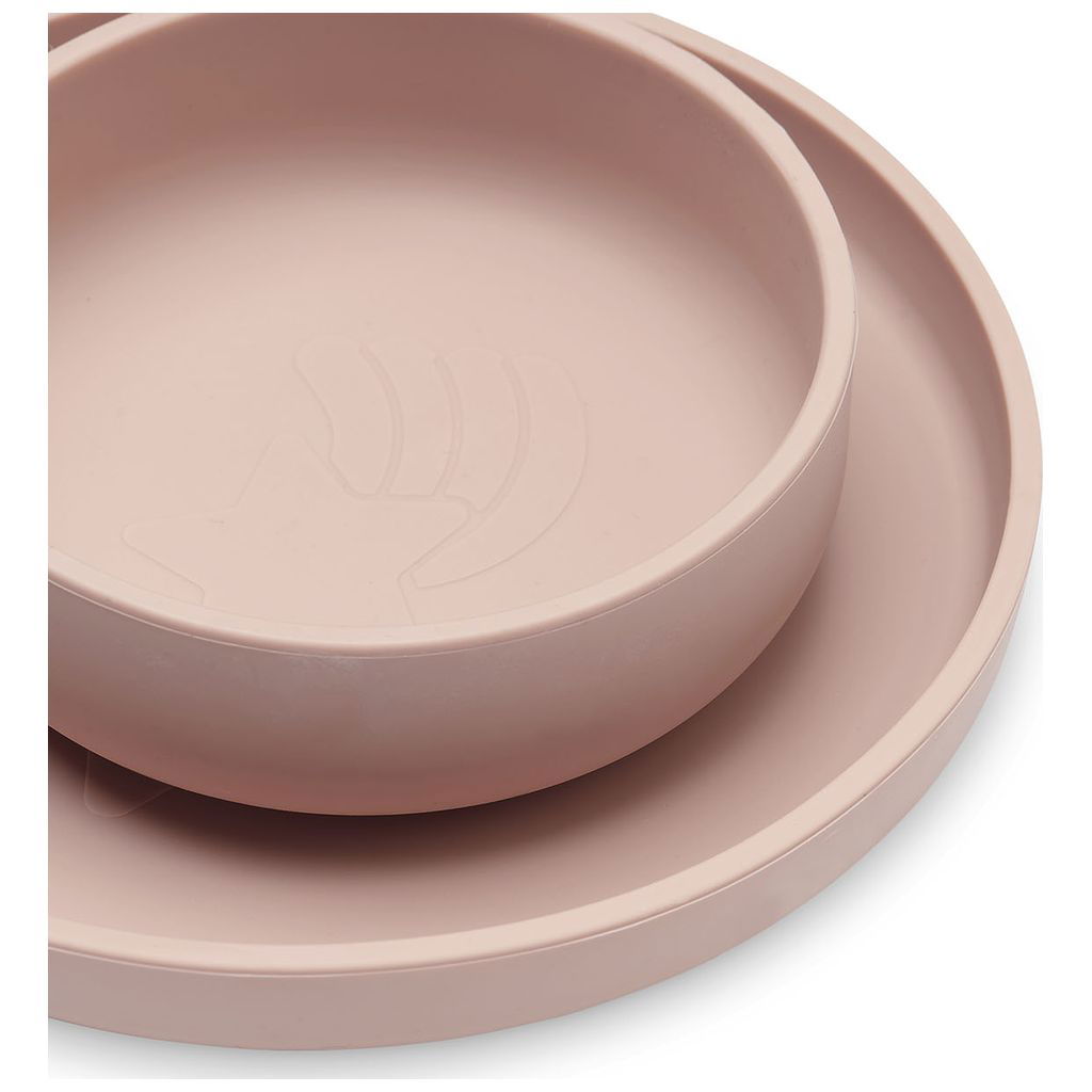 JolleinJollein   Kinder Geschirrset Silikon 4-teilig pale pink