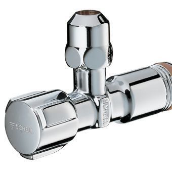 Schell Comfort hoekstopkraan knel m. comfort greep z. rozet 1/2