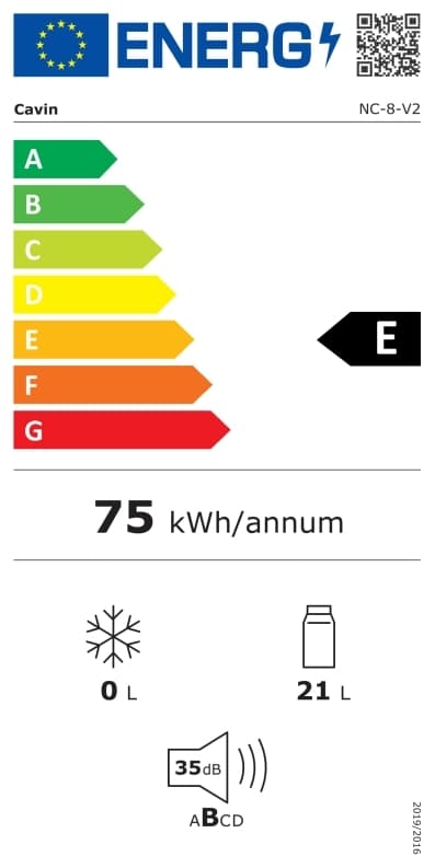 Fritstående termoelektrisk vinkøleskab