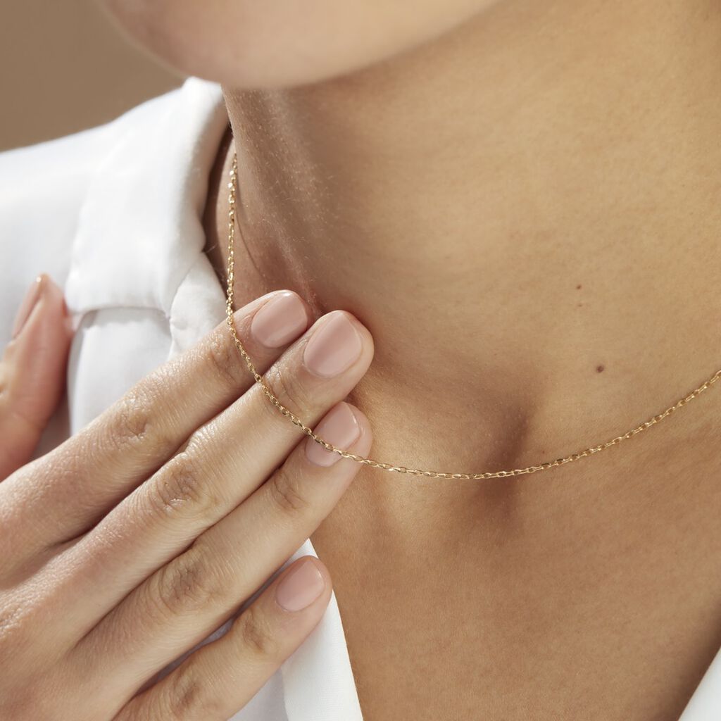 Chaîne Igoa Maille Forçat Diamantee Or Jaune