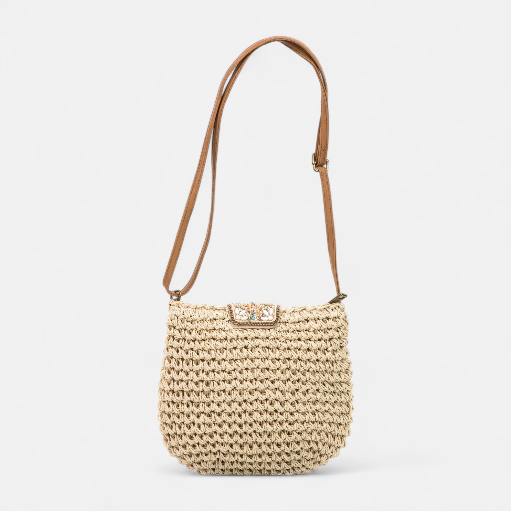 Sac bandoulière beige