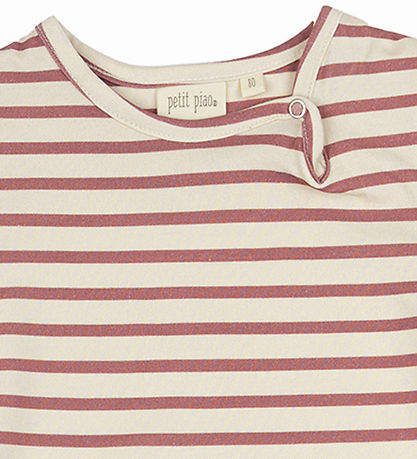 Petit Piao Body k/ä - Summe - Verwelkt Rose/Off White