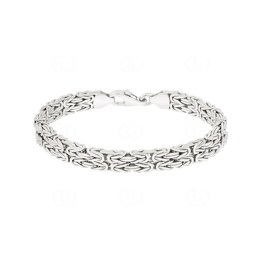 Doppel-Königsarmband klassisch 925 Silber 8.0mm