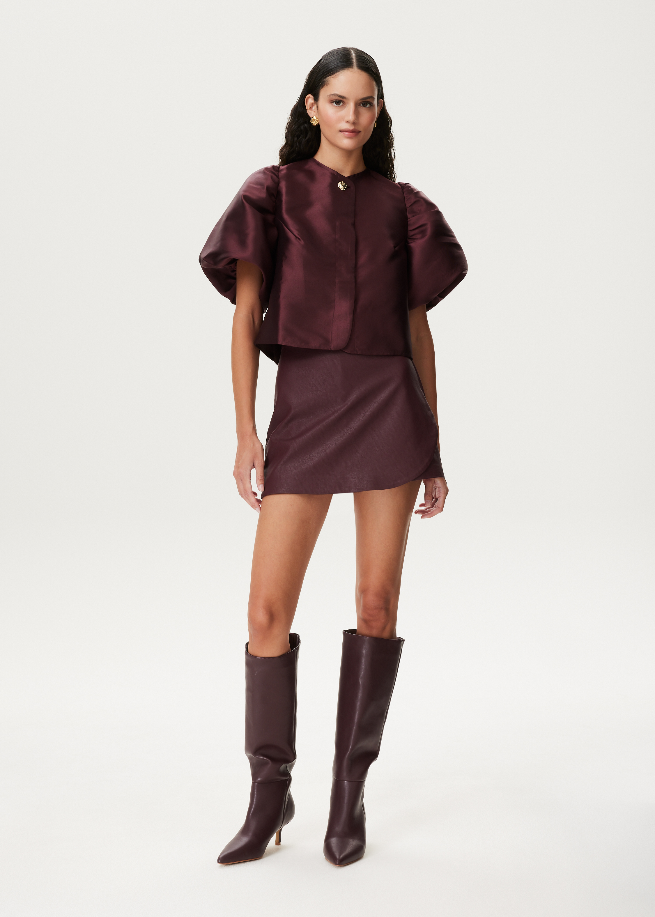 Blouse met pofmouwen