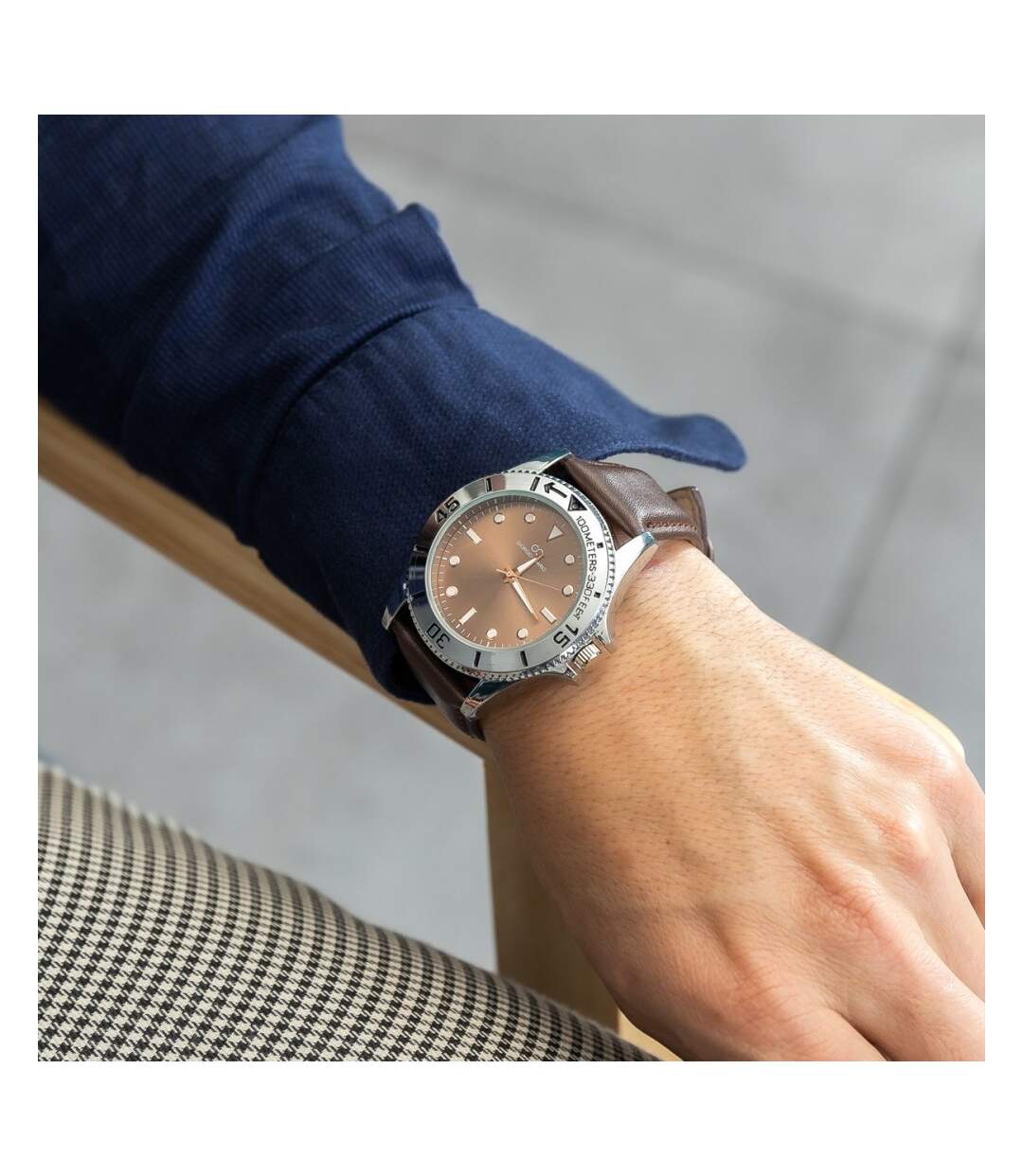 Jolie Montre d'Homme Chocolat GIORGIO