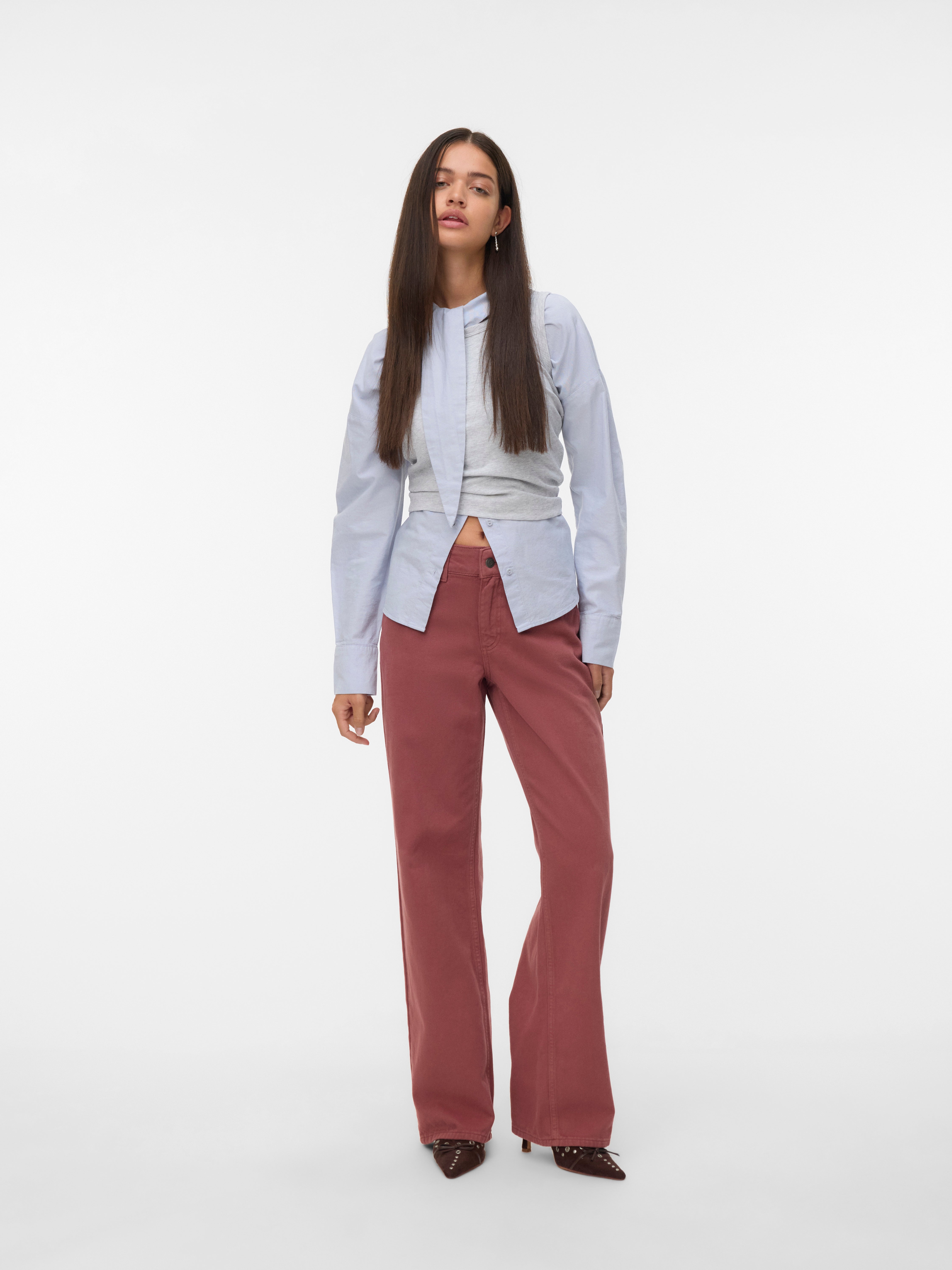 SNRANCY Mid rise Wide leg fit Jeans
