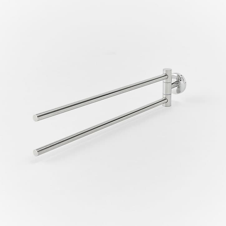 Porte-serviettes 2 barres Ormara acier chromé GoodHome 48 cm