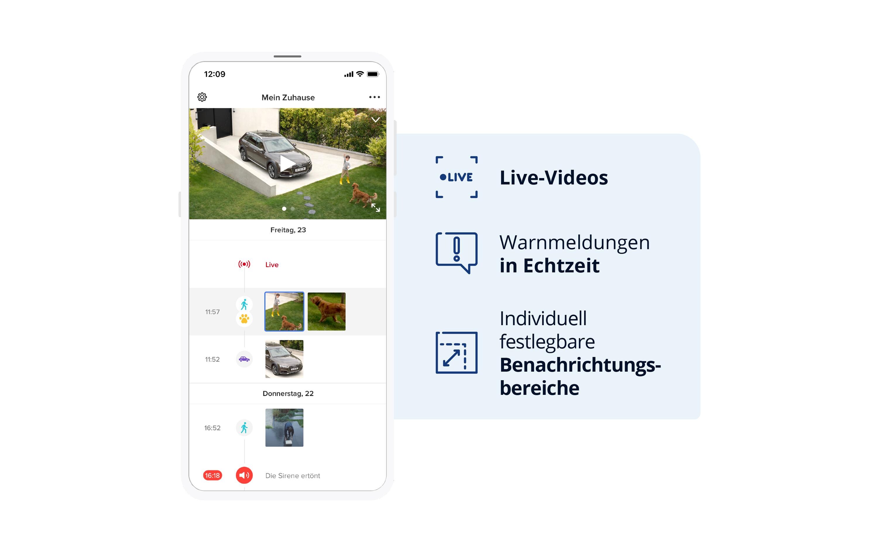 Netzwerkkamera Smarte Aussenkamera mit Sirene<br>Netatmo Smarte Aussenkamera mit Sirene