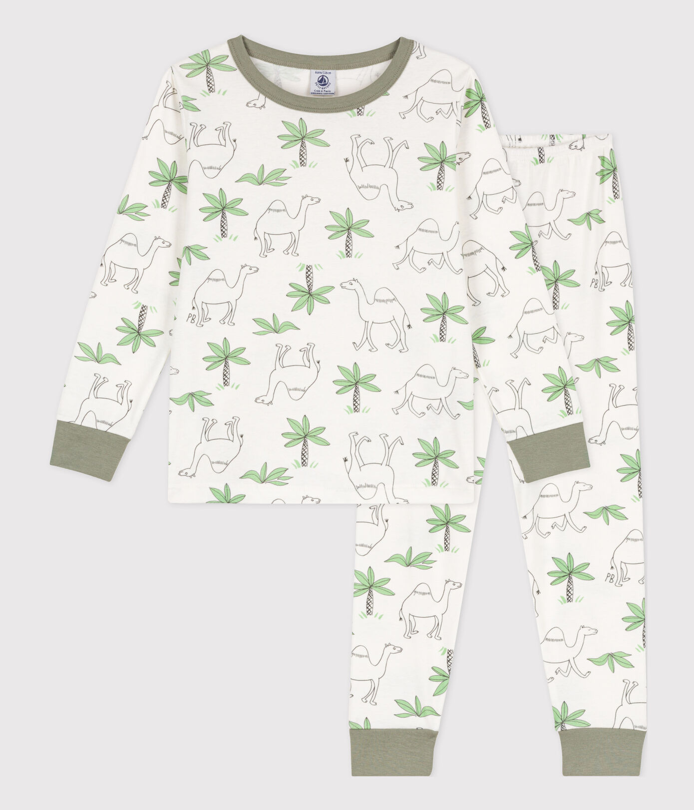 Pyjama dromadaires en coton petite fille/petit garçon