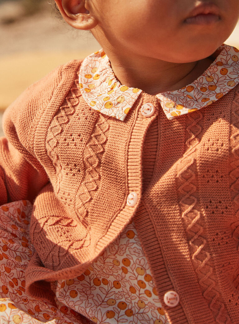 Tricot biscuit à manches longues