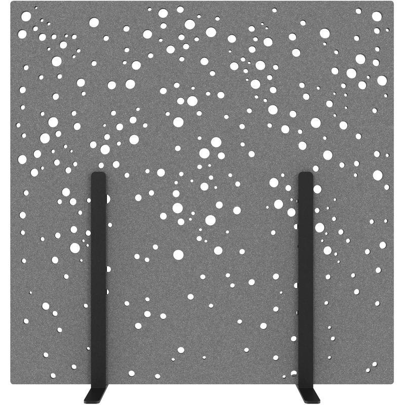 Suono Akustik-Trennwand suonoSTAND Bubbles L, 180 x 180 cm, grau