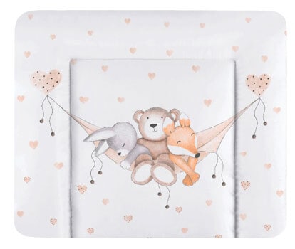 Wickelauflage Teddy with friends 75 x 85 x 3 cm weiß