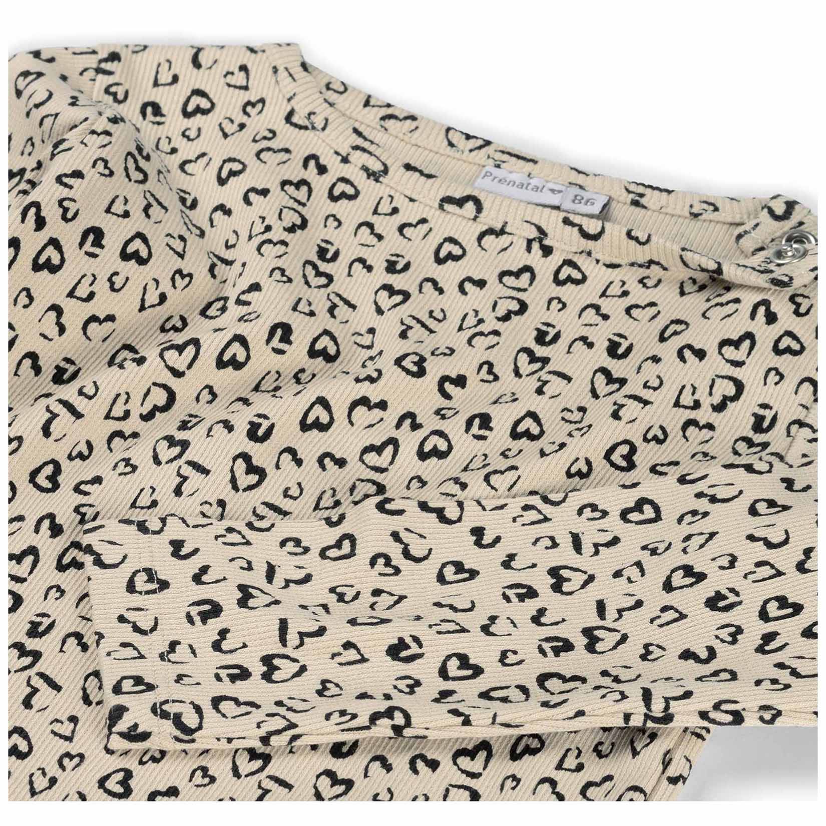 Prénatal baby shirt lange mouwen all over print beige