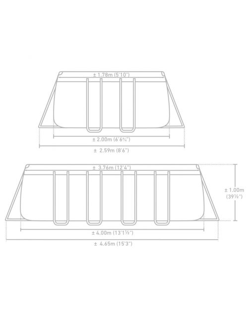 Intex Zwembad Prism Frame Premium - Rechthoekige Frame Baden - 400x200x100 cm
