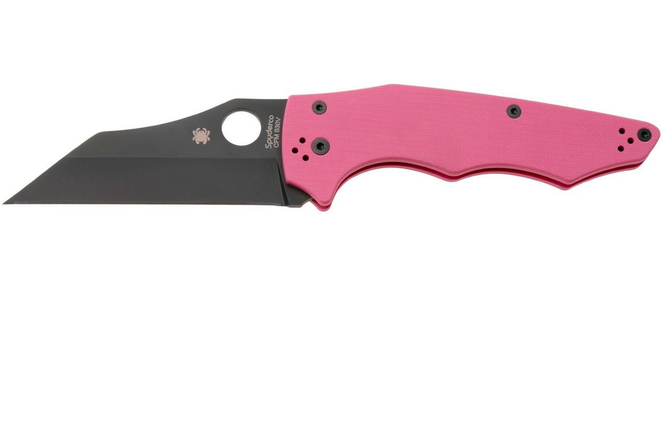 Spyderco YoJumbo Black DLC CPM S30V C253GPNBKP Pink G10, Sprint Run zakmes, Michael Janich design