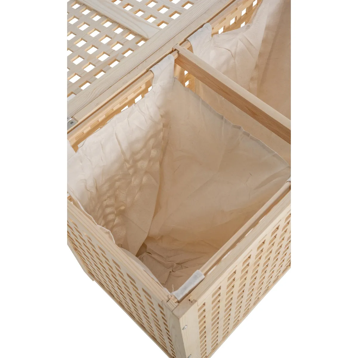 Decoshop26 Panier à linge bois nature