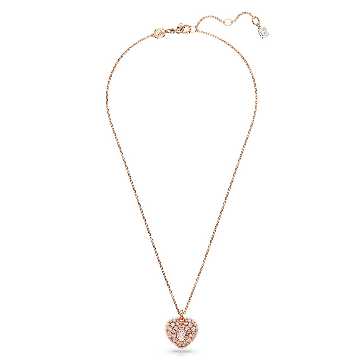 Collier Swarovski Hyperbola coeur rosé