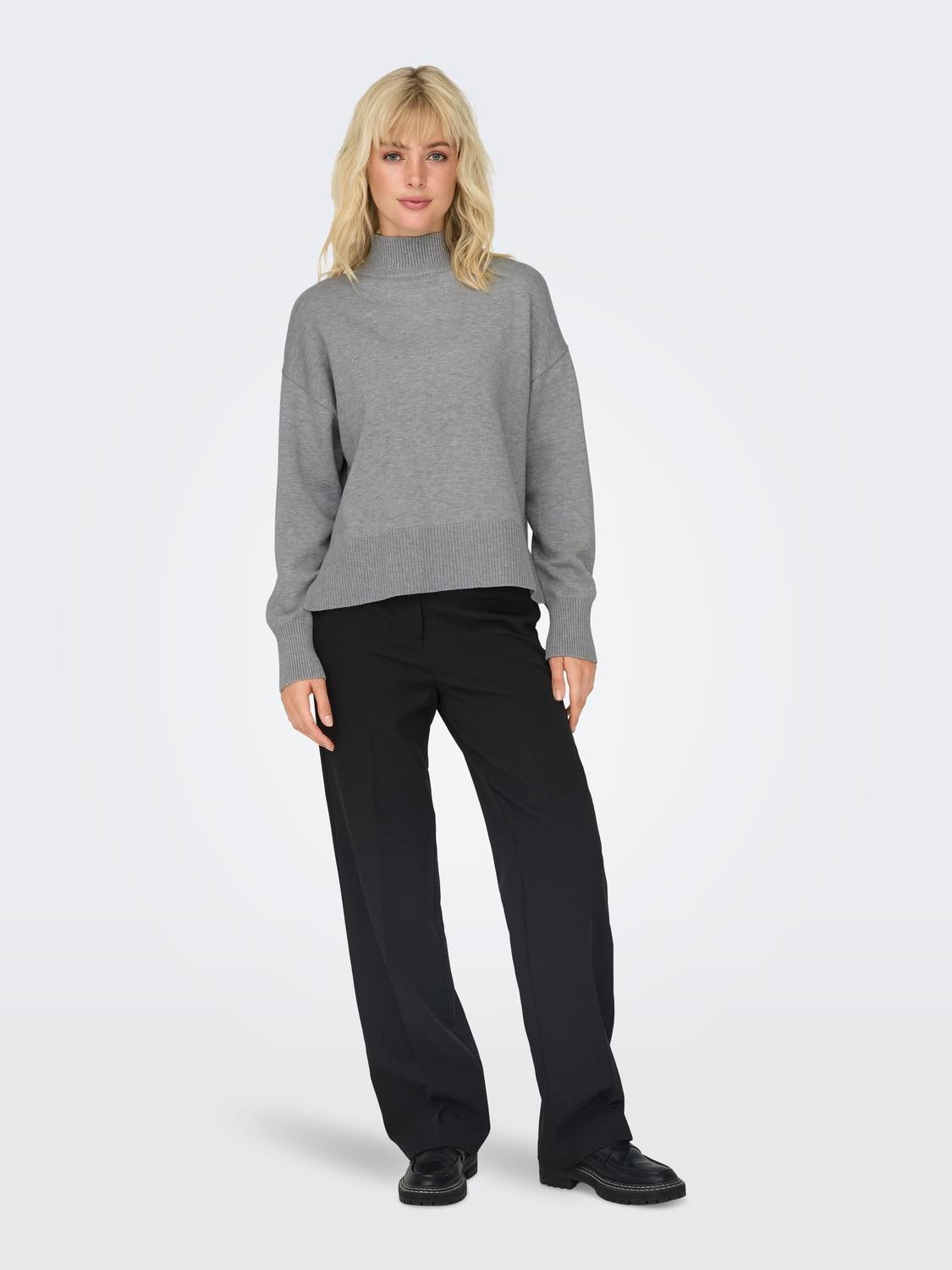 ONLBARI Strickpullover Medium Grey Melange