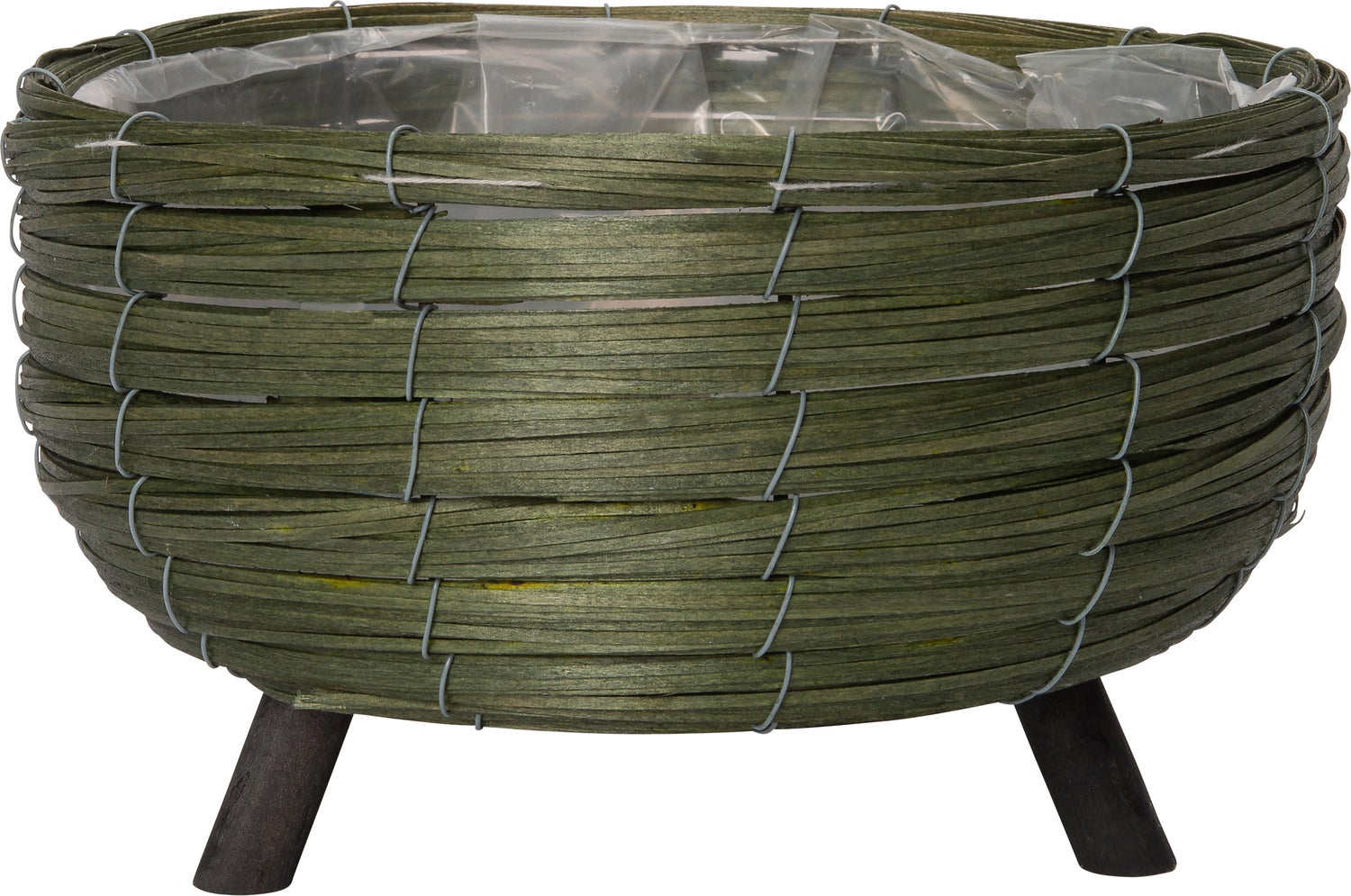 Intratuin plantenmand op schuine poten Dewi groen D 29 H 15 cm