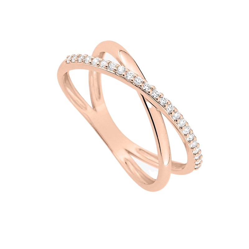 Bague femme - Oxyde de zirconium - Or 18 Carats