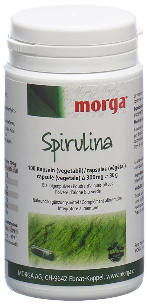 MORGA Spirulina Vegicaps Kaps 100 Stk
