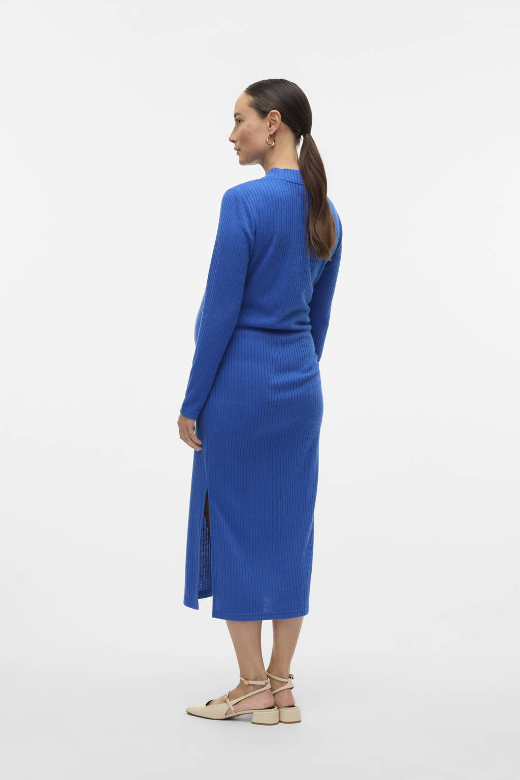 MAMALICIOUS zwangerschaps maxi jurk blauw