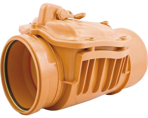 Airfit terugslagklep DN110 roodbruin met handmatige sluiting