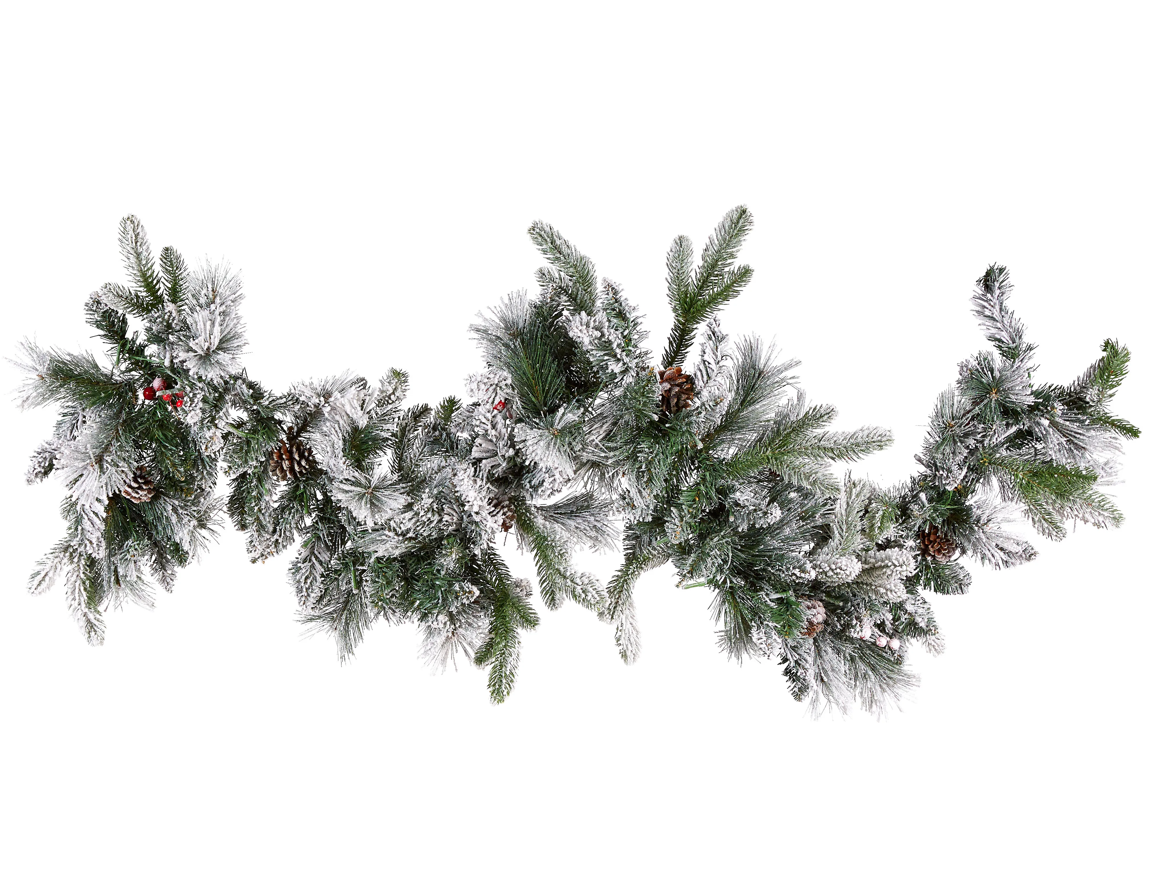 Besneeuwde kerstguirlande LED WHITEHORN 180 cm Wit