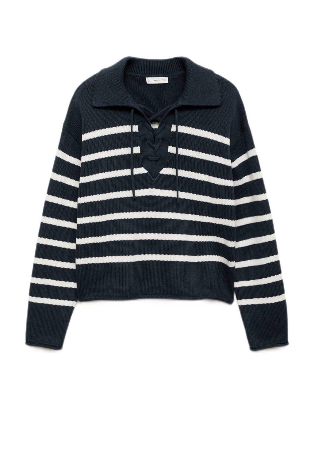 MANGO TEEN gebreide trui donkerblauw