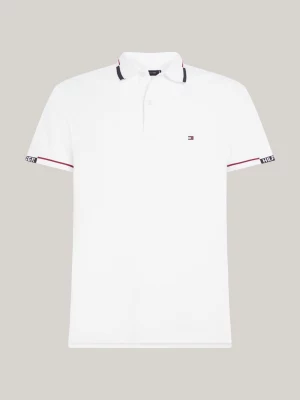 Polo Slim Fit com Punhos Pontiagudos e Logotipos
