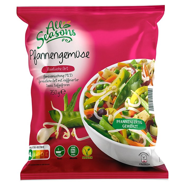 ALL SEASONS Pfannengemüse 750 g, Asiatische Art