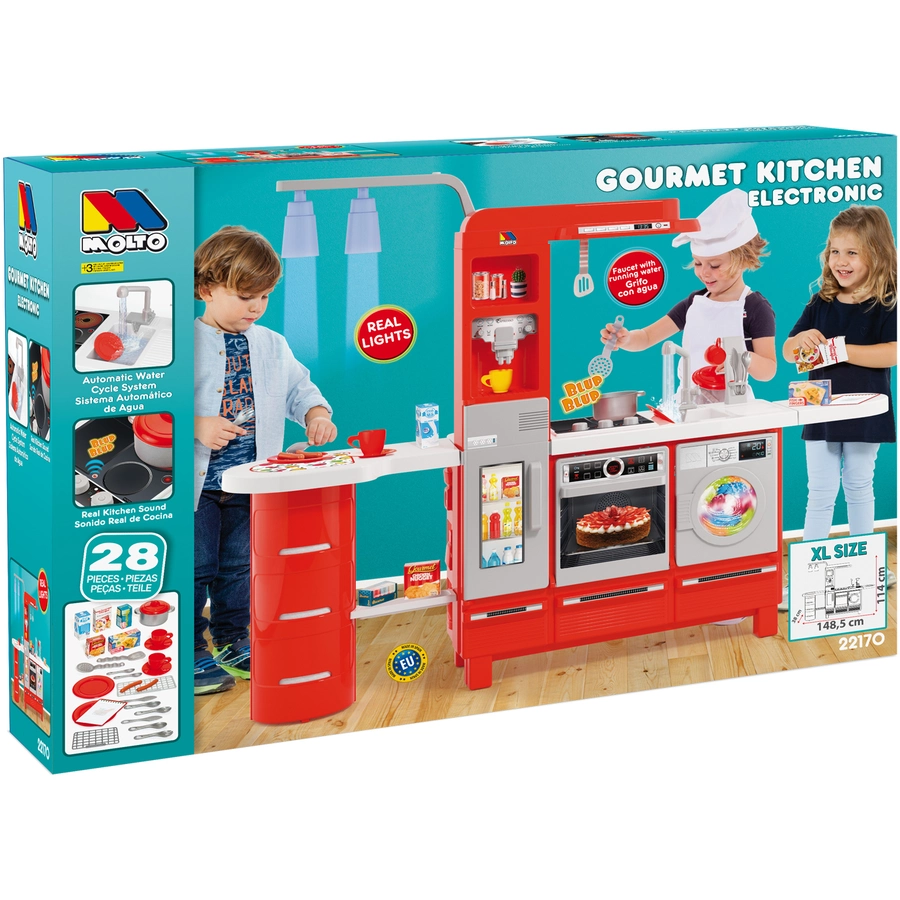 MOLTO Spielküche mit Light and Sound, und Wasser, 28 Teile