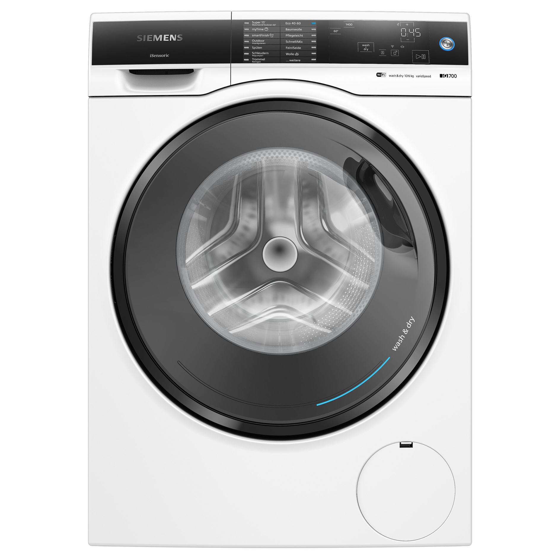 SIEMENS Waschtrockner iQ700 WD14U513 - weiß - 10/6 kg - 1400 U/min - D