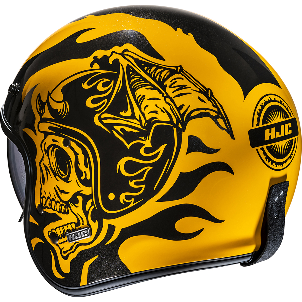 HJC - Casque V31 Flame MC3 / Jaune / Noir / Pailleté