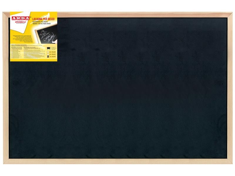 Arda Kreidetafel Blackboard 60 x 90 cm, Schwarz Wandtafel zum Beschriften mit Kreiden oder Kreidemarkern