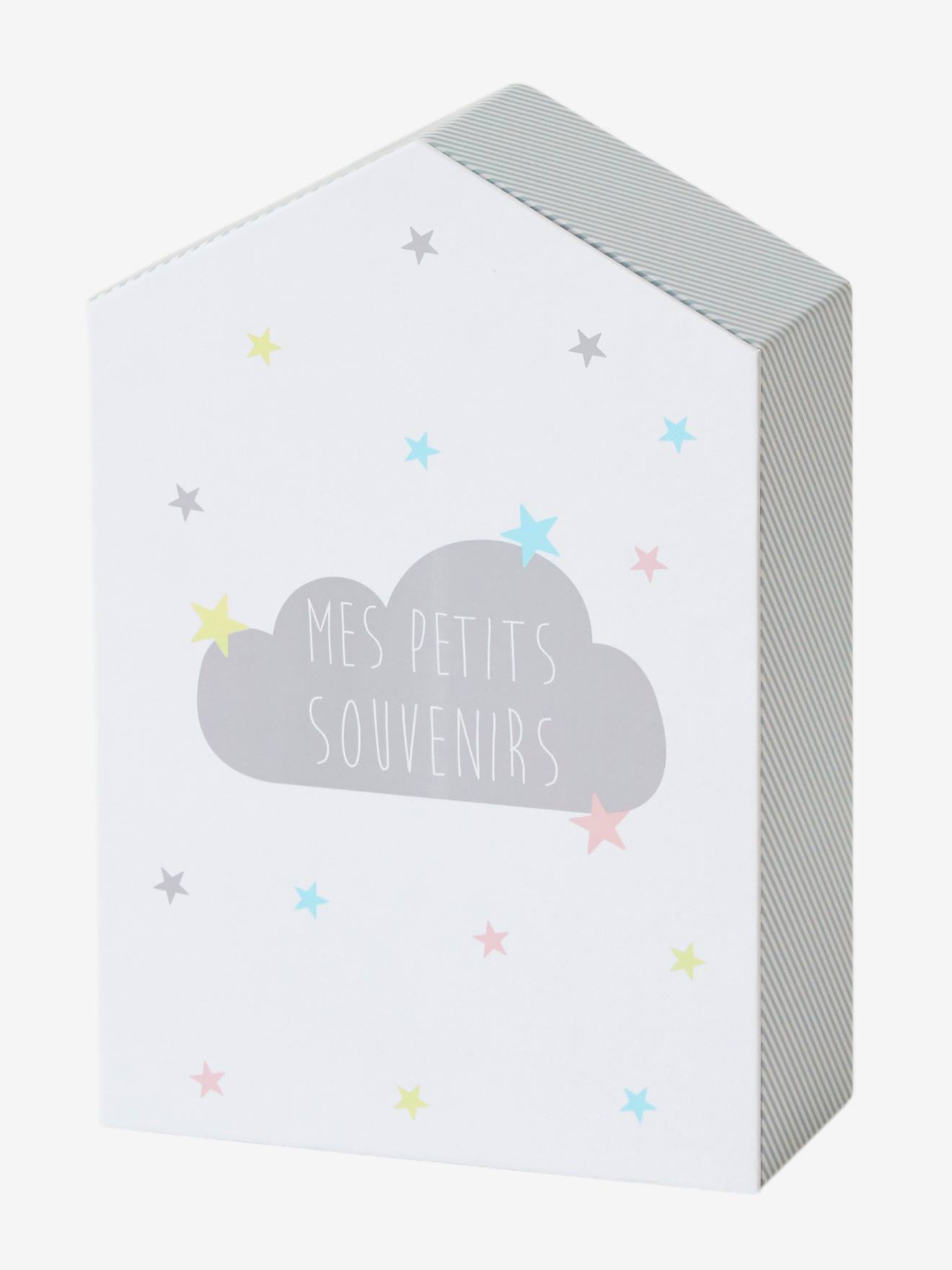 Conjunto para bebê com gavetas, liso cinza claro com estampas.