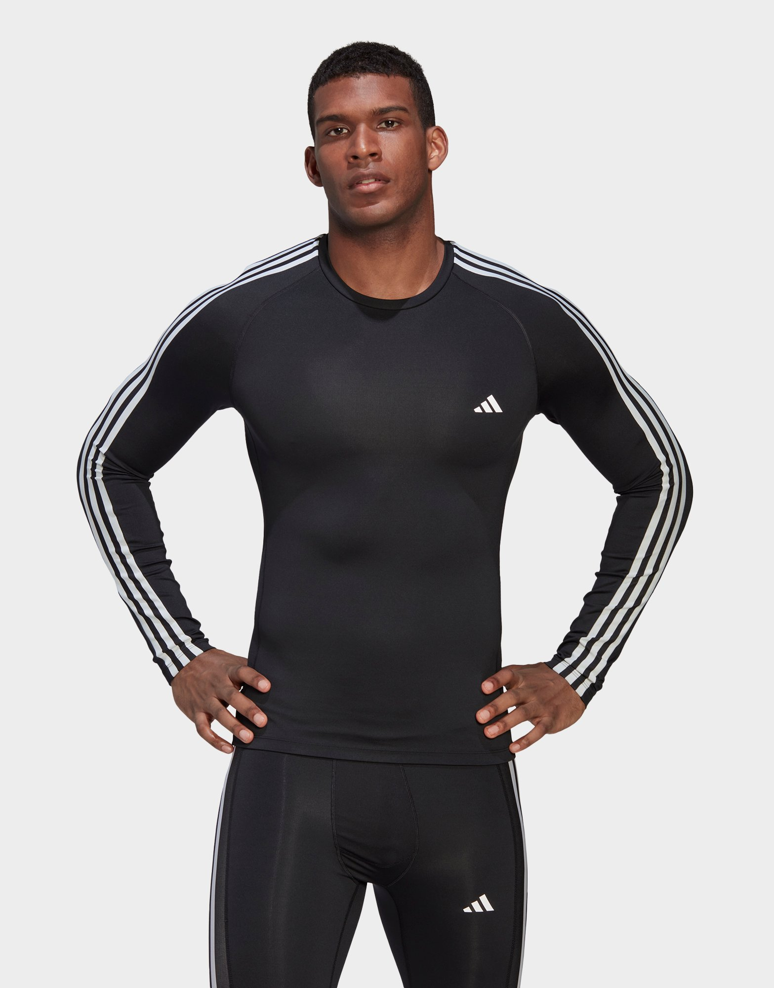adidas T-shirt à manches longues Techfit 3-Stripes Training